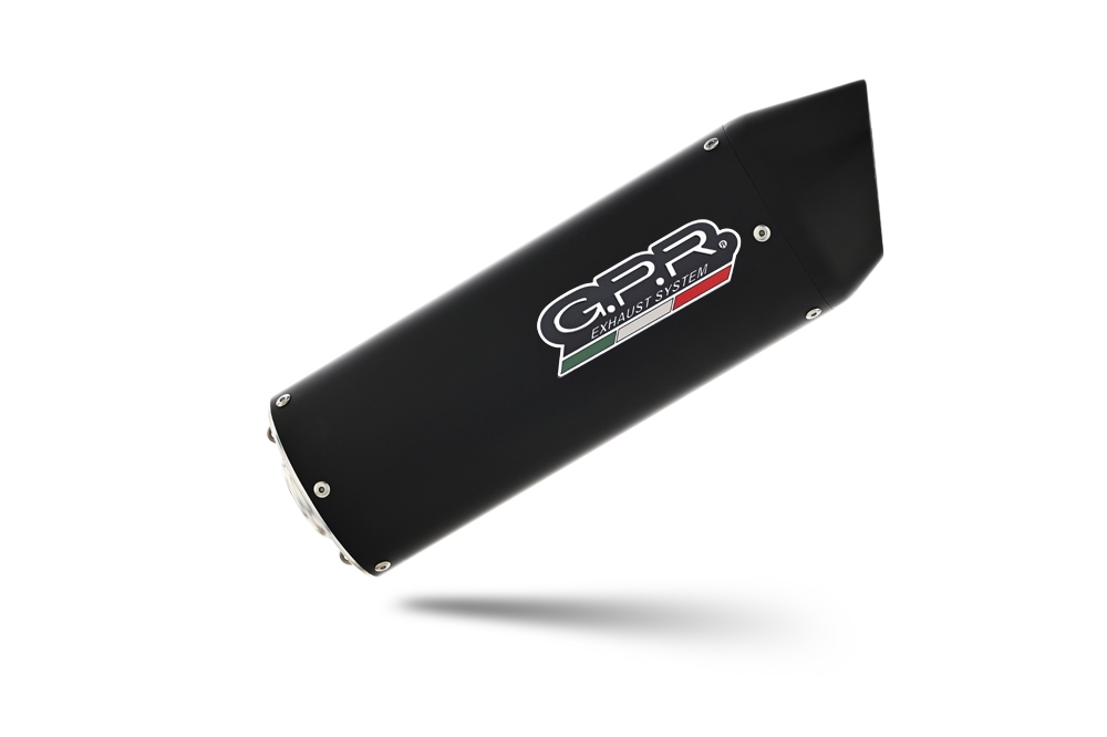 Exhaust compatible with Aprilia Pegaso 3 650 - Pegaso i.e. 1997-2000, Furore Nero, Dual slip-on including removable db killers and link pipes, EPA-compliant 