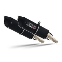 GPR exhaust compatible with Aprilia Pegaso 3 650 -Pegaso i.e. 1997-2000, Furore Nero, Dual Homologated legal slip-on exhaust including removable db killers and link pipes 