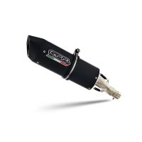 GPR exhaust compatible with Aprilia Rsv4 1100 R.F. 2019-2020, Furore Evo4 Nero, Slip-on exhaust legal for UK and non-EU markets including link pipe and removable db killer 