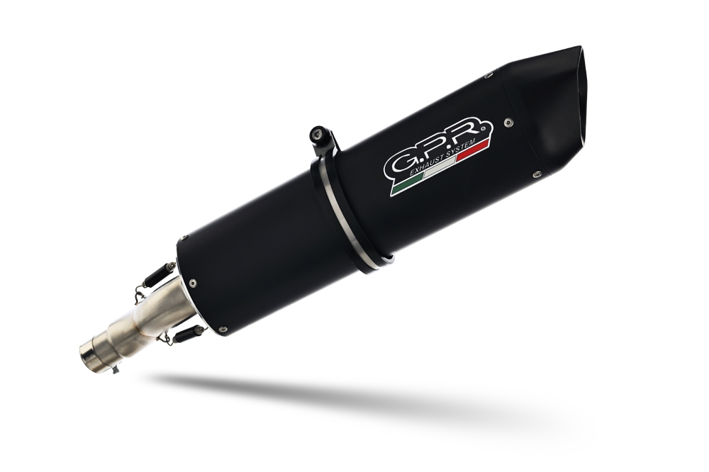 Exhaust compatible with Aprilia Mana 850 Gt 2007-2016, Furore Nero, Mid-Full system exhaust including removable db killer 
