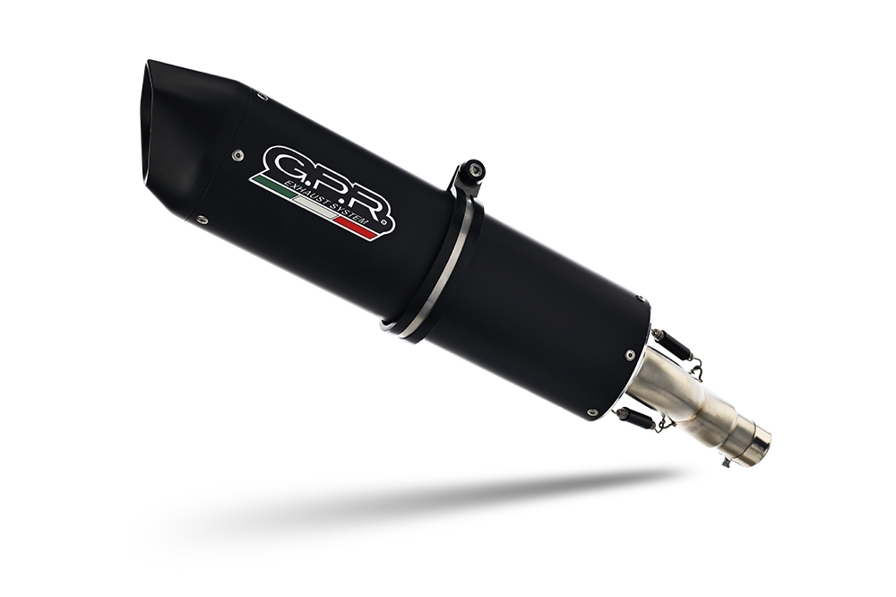 Exhaust compatible with Suzuki V-Strom 650 2021-2025, Furore Evo4 Nero, Mid-Full system exhaust including removable db killer 