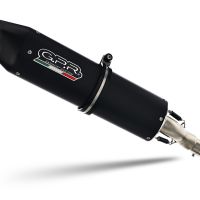 Exhaust compatible with Aprilia Sx 125 2021-2024, Furore Evo4 Nero, Slip-on exhaust including link pipe and removable db killer 