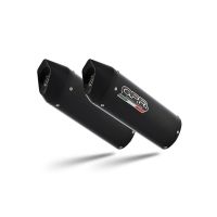 GPR exhaust compatible with Kawasaki Zzr 1400 2017-2022, Furore Evo4 Nero, Dual Homologated legal slip-on exhaust including removable db killers and link pipes 