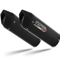 Exhaust compatible with Triumph Speed Triple 1050 R - S 2016-2020, Furore Evo4 Nero, Dual slip-on including removable db killers and link pipes, EPA-compliant 