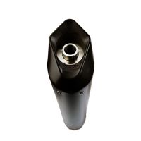 Exhaust compatible with Aprilia Leonardo 150 1997-2006, Furore Nero, Full system exhaust, including removable db killer 