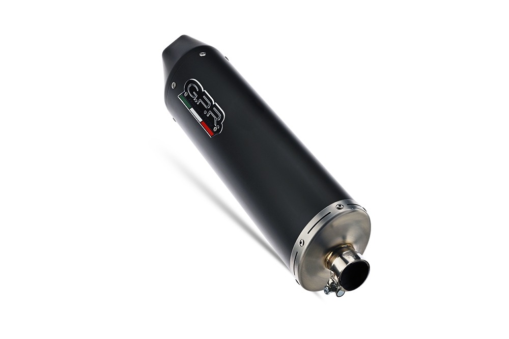 Exhaust compatible with Aprilia Leonardo 150 1997-2006, Furore Nero, Full system exhaust, including removable db killer 