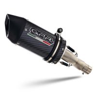 Exhaust compatible with Suzuki GSX-S 1000F 2017-2020, Furore Evo4 Poppy, Slip-on exhaust including removable db killer and link pipe, EPA-compliant 