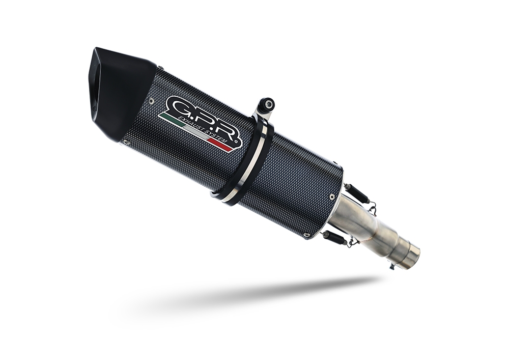 Exhaust compatible with Beta Alp 4.0 2018-2020, Furore Evo4 Poppy, Slip-on exhaust including link pipe and removable db killer 