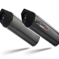 Exhaust compatible with Triumph Speed Triple 1050 2005-2010, Furore Poppy, Dual slip-on including removable db killers and link pipes, not EPA-compliant 