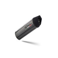 GPR exhaust compatible with Husqvarna TE 410 E  2005-2006, Furore Poppy, Homologated legal mid-full system exhaust including removable db killer 