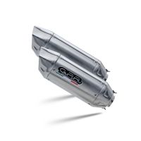 GPR exhaust compatible with Ducati Multistrada 620 2005-2007, Furore-X Inox, Dual Homologated legal slip-on exhaust including removable db killers and link pipes 