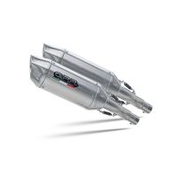 GPR exhaust compatible with Ducati Multistrada 1100 2007-2009, Furore-X Inox, Dual Homologated legal slip-on exhaust including removable db killers and link pipes 