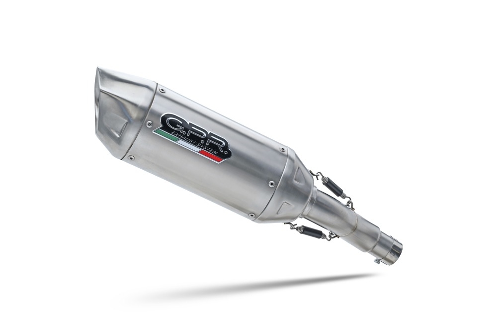GPR exhaust compatible with Ktm Rc 390 2022-2024, Furore-X Inox, Homologated legal slip-on exhaust including removable db killer and link pipe 