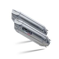 GPR exhaust compatible with Aprilia Pegaso 650 Ga 1992-1996, Furore-X Inox, Dual Homologated legal slip-on exhaust including removable db killers and link pipes 