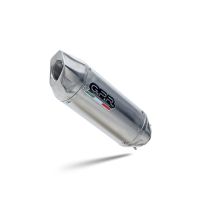 GPR exhaust compatible with Aprilia Caponord 1200 2013-2016, Furore-X Inox, Homologated legal slip-on exhaust including removable db killer and link pipe 