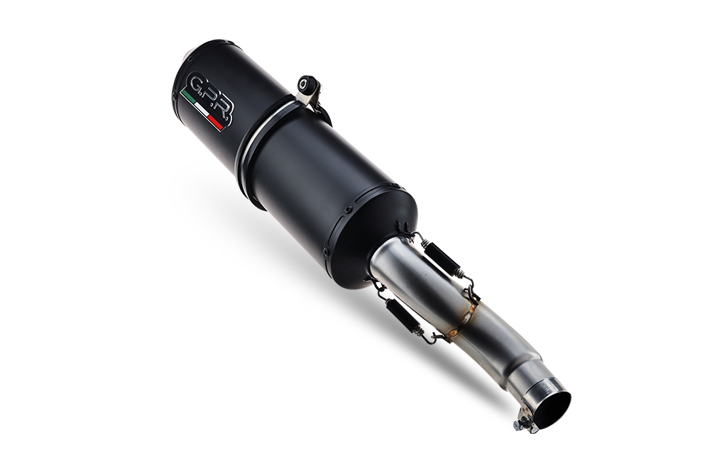 Exhaust compatible with Royal Enfield Scram 411 2022-2024, Ghisa , Slip-on exhaust including link pipe and removable db killer 