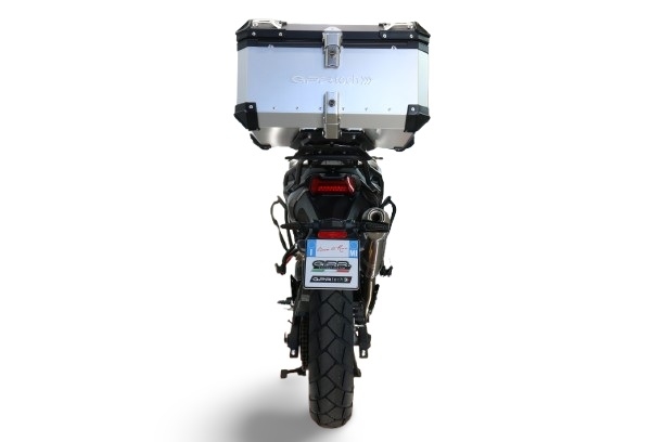 Top case GPR TECH compatible with  Voge 625DSX 2024/2026 e5 GPR TECH Top case in aluminum, silver color with specific plate included Capacity 45 LT.