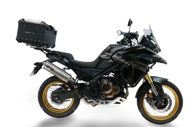 Top case GPR TECH compatible with  Voge 625DSX 2024/2026 e5 GPR TECH Top case in aluminum, black color with specific plate included Capacity 55 LT.