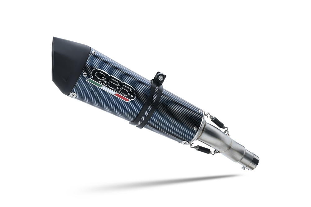 GPR exhaust compatible with  Kawasaki Versys 1000 2019-2020, New Grand Prix Evo Poppy, Slip-on exhaust including removable db killer and link pipe, EPA-compliant 