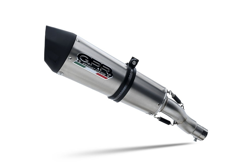 GPR exhaust compatible with  Triumph Tiger 900 GT / Pro / Rally Pro 2024-2025, New Grand Prix Evo Titanium, Slip-on exhaust including removable db killer and link pipe, not EPA-compliant 