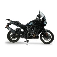 GPR exhaust compatible with Harley Davidson Pan America 1250 2020-2024, Furore-X Titanio Nero, Homologated legal slip-on exhaust including removable db killer and link pipe 