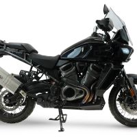 GPR exhaust compatible with Harley Davidson Pan America 1250 2020-2024, Hyper Sonic Titanium, Homologated legal slip-on exhaust including removable db killer and link pipe 