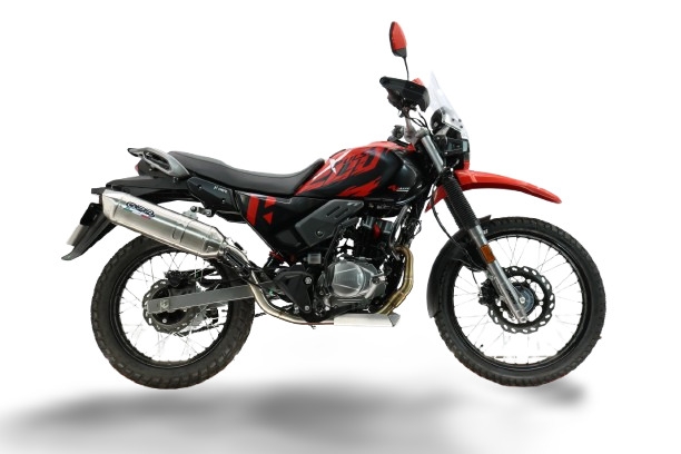 GPR exhaust compatible with Hero Xpulse 200 4V 2021-2024, Furore-X Inox, full system exhaust legal for UK and non-EU countries including removable db killer 