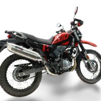 GPR exhaust compatible with Hero Xpulse 200 4V 2021-2024, Furore-X Inox, full system exhaust legal for UK and non-EU countries including removable db killer 