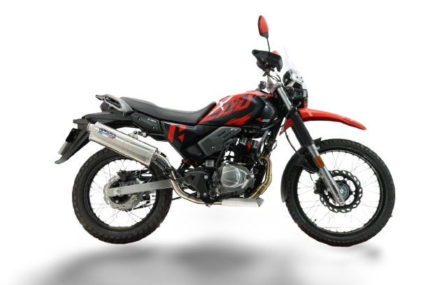 GPR exhaust compatible with Hero Xpulse 200 4V 2021-2024, Trioval, Homologated legal full system exhaust, including removable db killer 