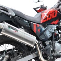 GPR exhaust compatible with Hero Xpulse 200 4V 2021-2024, Trioval, Homologated legal full system exhaust, including removable db killer 