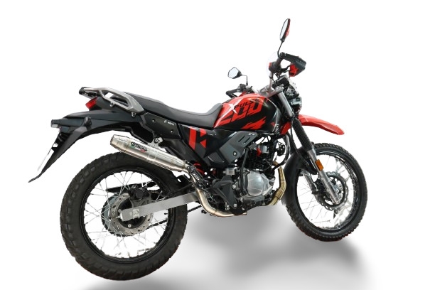 GPR exhaust compatible with Hero Xpulse 200 4V 2021-2024, Deeptone Inox, Racing full system exhaust, including removable db killer 