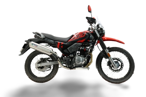 GPR exhaust compatible with Hero Xpulse 200 4V 2021-2024, Satinox , full system exhaust legal for UK and non-EU countries including removable db killer 