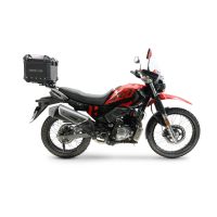Top case GPR TECH compatible with  Hero Xpulse 200 BS6 4V 2021/2024 E5 GPR TECH Top case in aluminum, black color with specific plate included Capacity 26 LT.