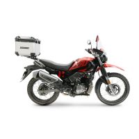 Top case GPR TECH compatible with  Hero Xpulse 200 BS6 4V 2021/2024 E5 GPR TECH Top case in aluminum, silver color with specific plate included Capacity 35 LT.