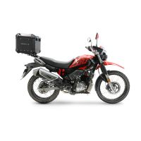 Top case GPR TECH compatible with  Hero Xpulse 200 BS6 4V 2021/2024 E5 GPR TECH Top case in aluminum, black color with specific plate included Capacity 35 LT.