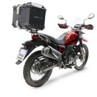 Top case GPR TECH compatible with  Hero Xpulse 200 BS6 4V 2021/2024 E5 GPR TECH Top case in aluminum, black color with specific plate included Capacity 35 LT.