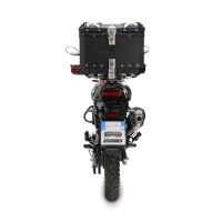 Top case GPR TECH compatible with  Hero Xpulse 200 BS6 4V 2021/2024 E5 GPR TECH Top case in aluminum, black color with specific plate included Capacity 35 LT.