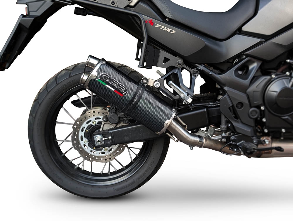 Exhaust compatible with Honda TRANSALP 750 2023-2025, Dual Poppy, Slip-on exhaust including removable db killer and link pipe, EPA-compliant 