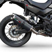 Exhaust compatible with Honda TRANSALP 750 2023-2025, Dual Poppy, Slip-on exhaust including removable db killer and link pipe, EPA-compliant 