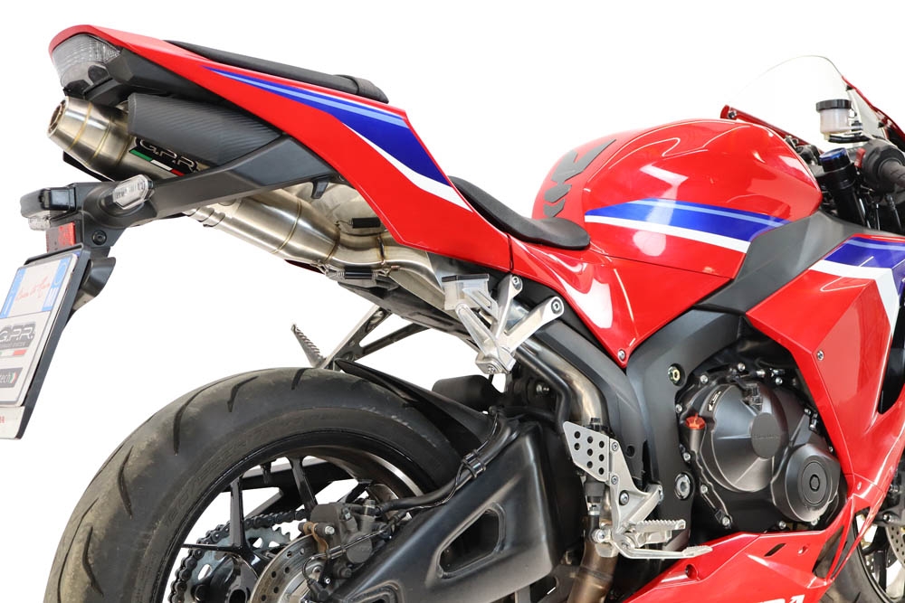 GPR exhaust compatible with Honda Cbr 600 Rr  2007-2023, Deeptone Inox, Homologated legal slip-on exhaust including removable db killer, link pipe and catalyst 