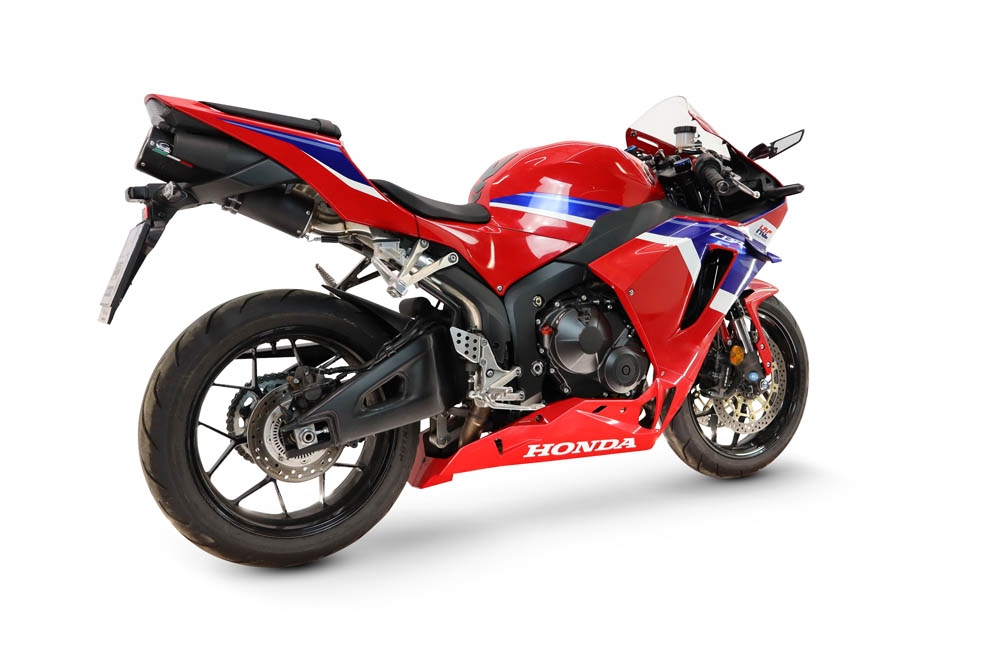 GPR exhaust compatible with Honda Cbr 600 Rr  2007-2023, M3 Black Titanium, Homologated legal full system exhaust, including removable db killer and catalyst 