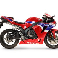 GPR exhaust compatible with Honda Cbr 600 Rr  2007-2023, Tiburon Titanium, Homologated legal slip-on exhaust including removable db killer, link pipe and catalyst 