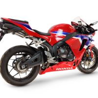 GPR exhaust compatible with Honda Cbr 600 Rr  2007-2023, Tiburon Titanium, Homologated legal slip-on exhaust including removable db killer, link pipe and catalyst 