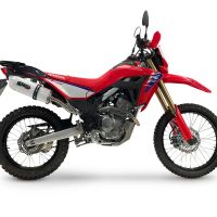 GPR exhaust compatible with Honda Crf 300 L - Rally 2025-2026, Albus Ceramic, Racing slip-on exhaust, including link pipe and removable db killer 