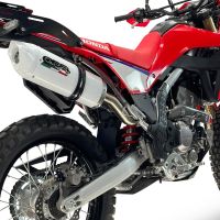 GPR exhaust compatible with Honda Crf 300 L - Rally 2025-2026, Albus Ceramic, Racing slip-on exhaust, including link pipe and removable db killer 