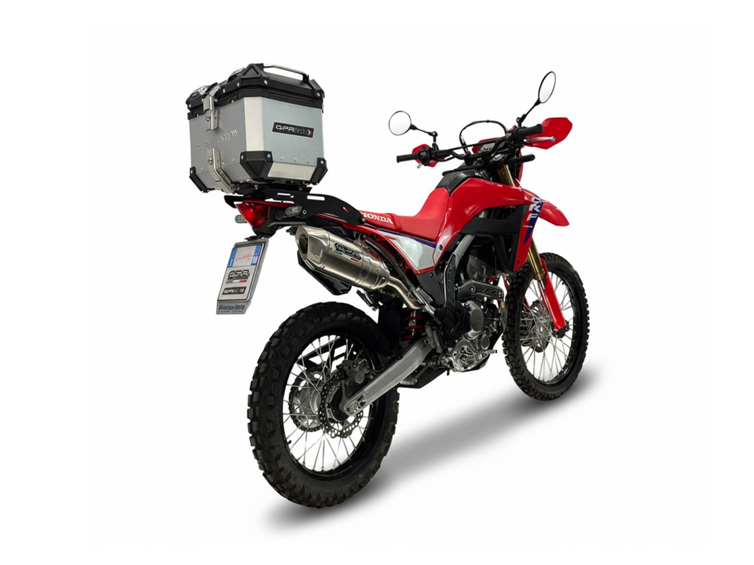 GPR exhaust compatible with Honda Crf 300 L - Rally 2025-2026, Furore-X Inox, Racing slip-on exhaust, including link pipe and removable db killer 