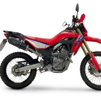 GPR exhaust compatible with Honda Crf 300 L - Rally 2025-2026, Furore Nero, Racing slip-on exhaust, including link pipe and removable db killer 