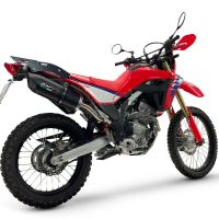 GPR exhaust compatible with Honda Crf 300 L - Rally 2025-2026, Furore Nero, Racing slip-on exhaust, including link pipe and removable db killer 