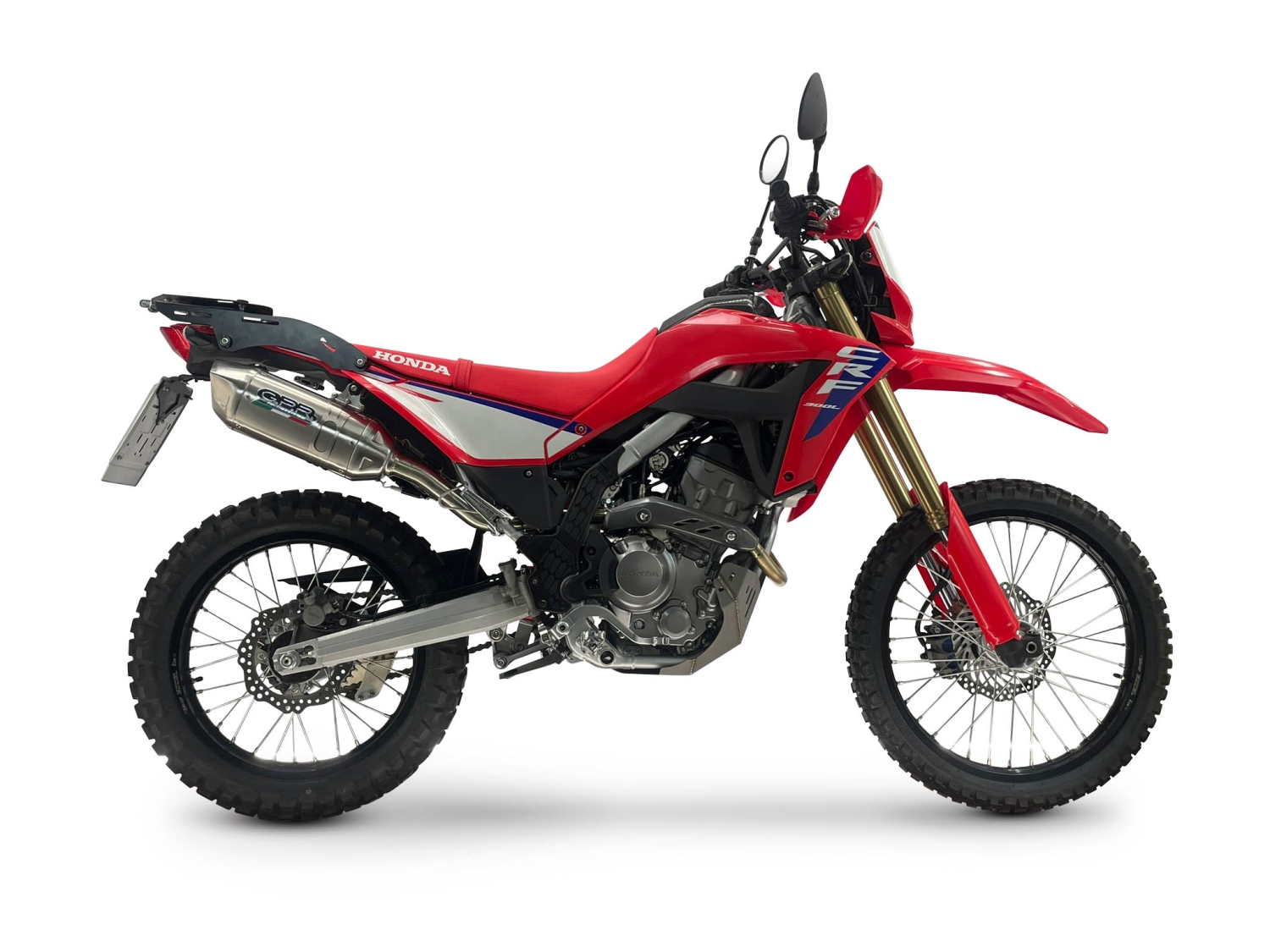 GPR exhaust compatible with Honda Crf 300 L - Rally 2025-2026, Furore-X Inox, Racing slip-on exhaust, including link pipe and removable db killer 