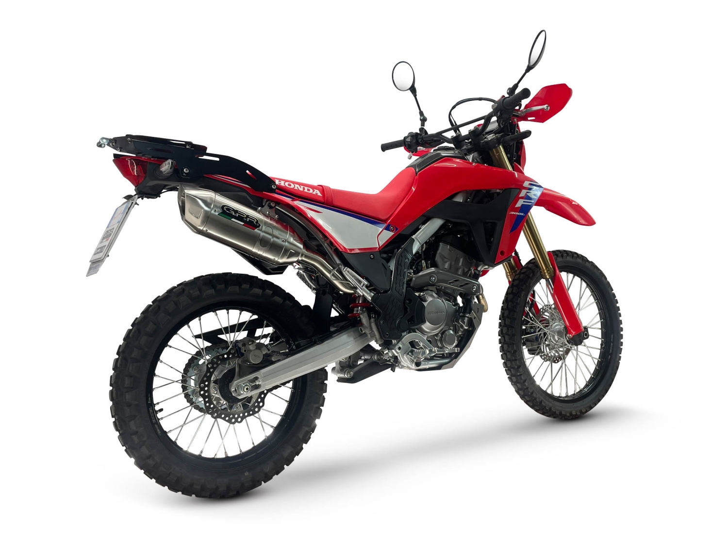 GPR exhaust compatible with Honda Crf 300 L - Rally 2025-2026, Furore-X Inox, Racing slip-on exhaust, including link pipe and removable db killer 